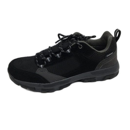 Crane Hiking Low Cut Leather Upper Lace Up Black Sneaker Shoes Mens Sze 8 NEW