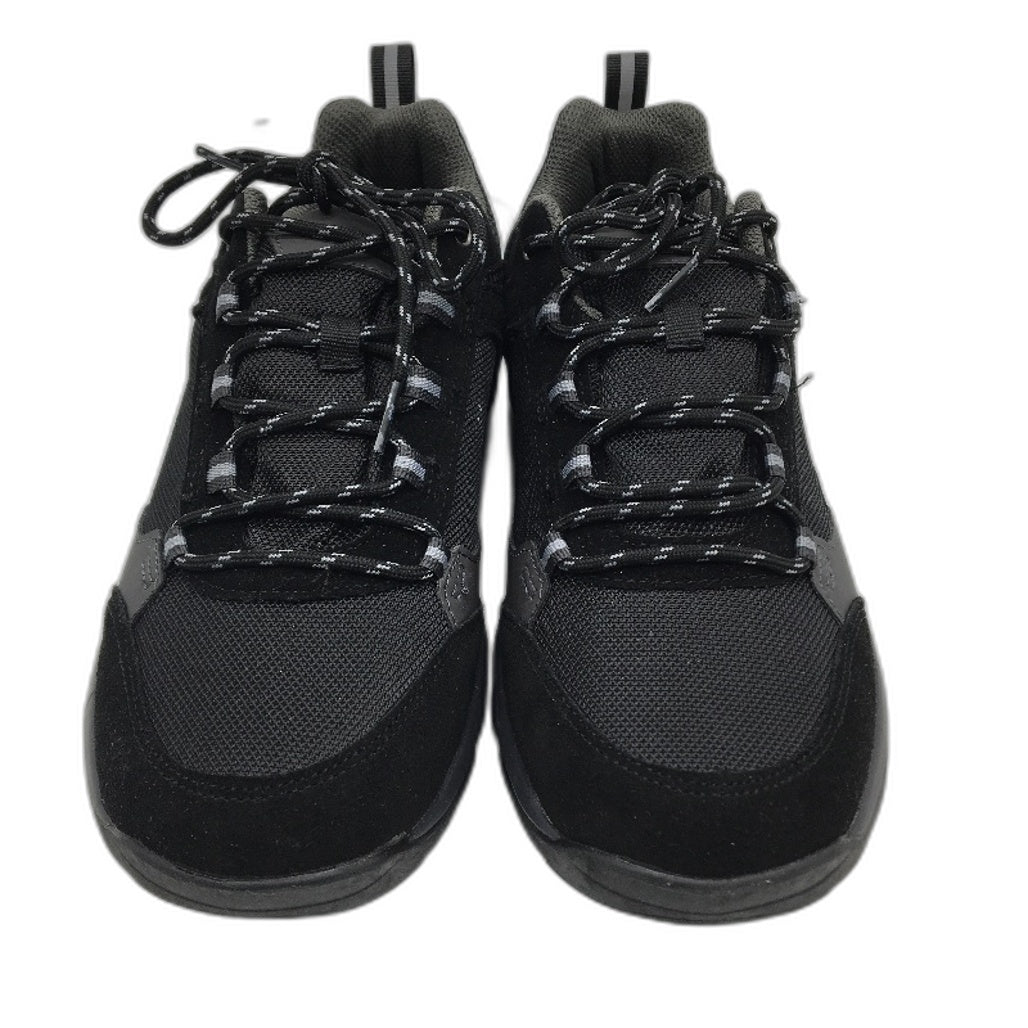 Crane Hiking Low Cut Leather Upper Lace Up Black Sneaker Shoes Mens Sze 8 NEW