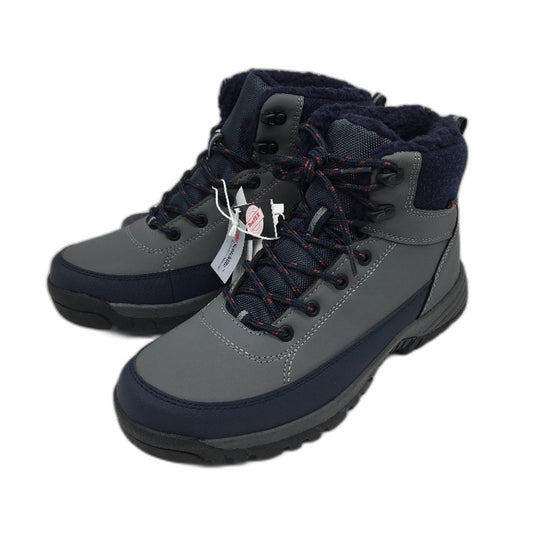 Crane Snow Extreme Thermoboots Fleece Lined Lace Up Grey Navy Mens Size 8 NEW