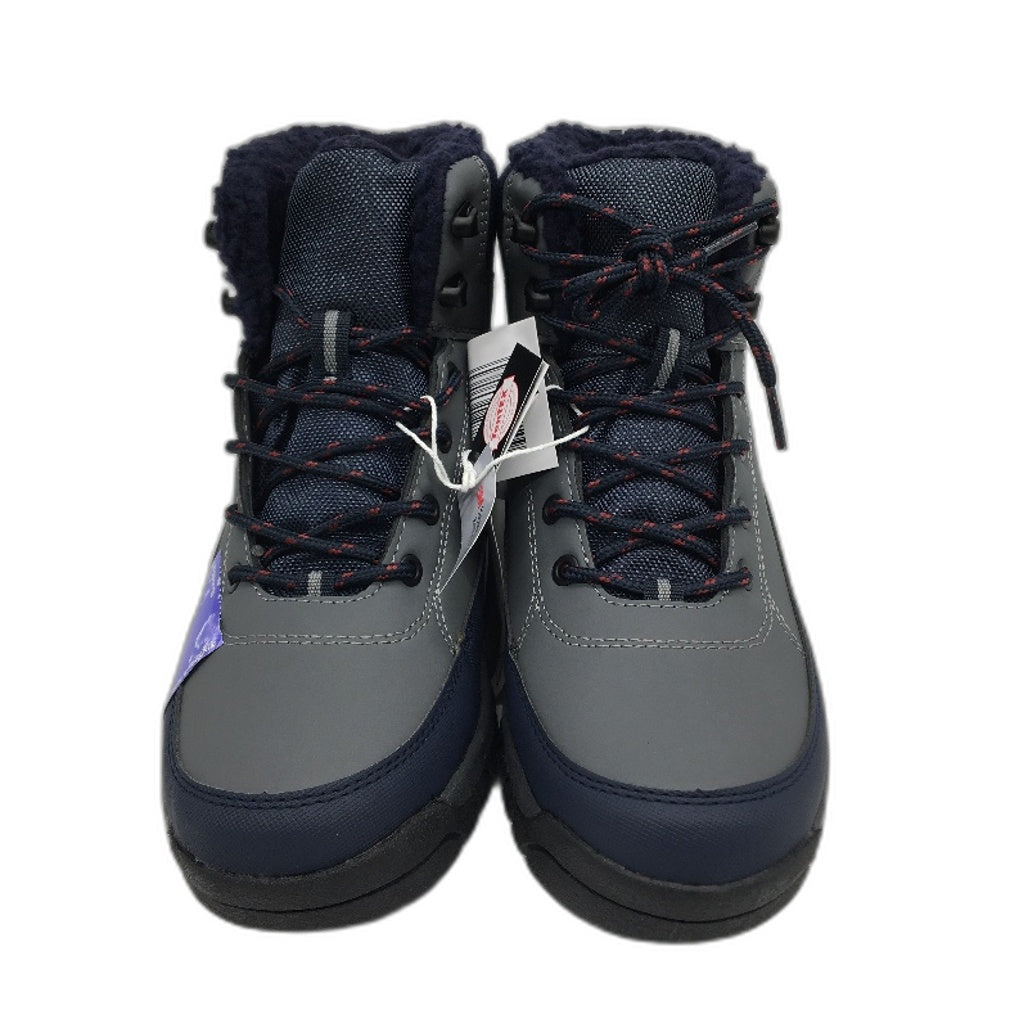 Crane Snow Extreme Thermoboots Fleece Lined Lace Up Grey Navy Mens Size 8 NEW
