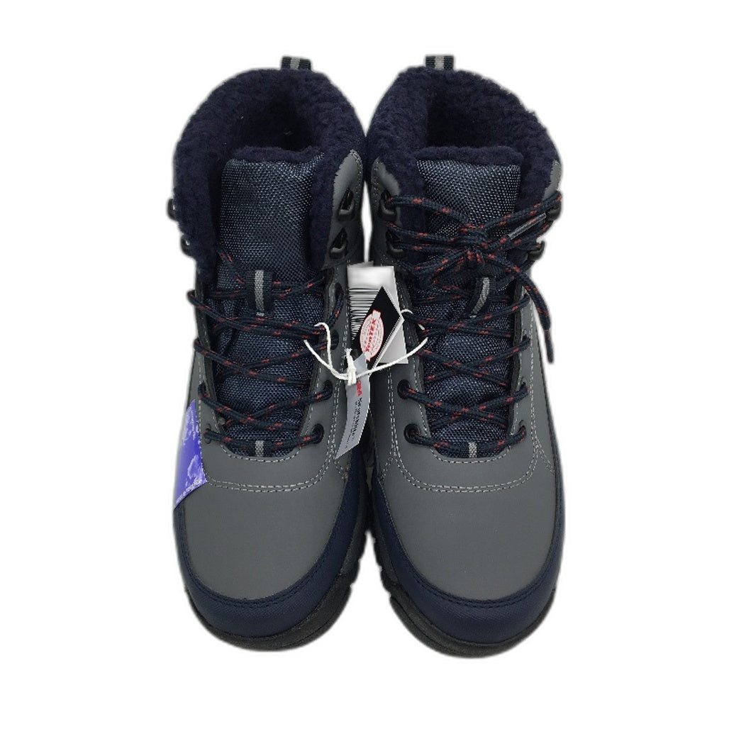 Crane Snow Extreme Thermoboots Fleece Lined Lace Up Grey Navy Mens Size 8 NEW