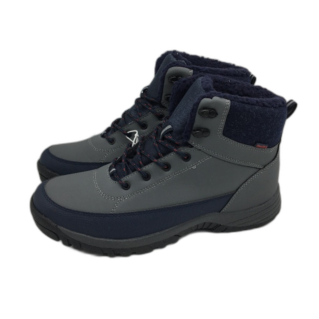 Crane Snow Extreme Thermoboots Fleece Lined Lace Up Grey Navy Mens Size 11 NEW