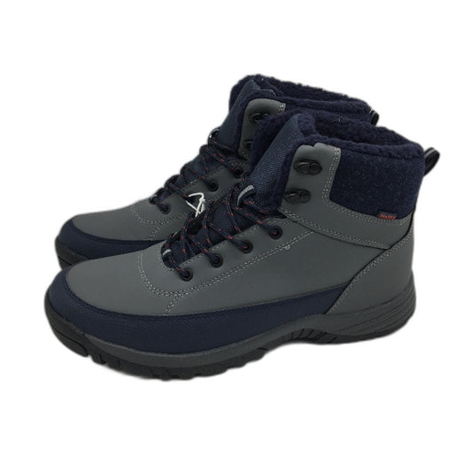 Crane Snow Extreme Thermoboots Fleece Lined Lace Up Grey Navy Mens Size 11 NEW