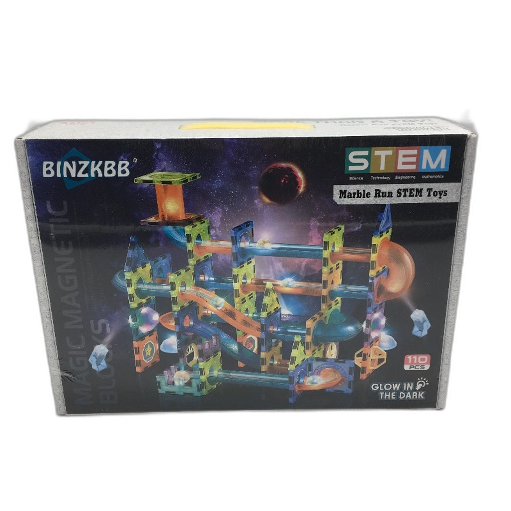Binzbb Light Magnetic Tiles Building Marble Run 3D Clear Educational STEM NEW