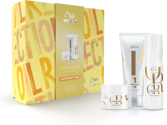 Wella Professionals Lightweight Shine Oil Reflections Trio Set Gift Pack NEW