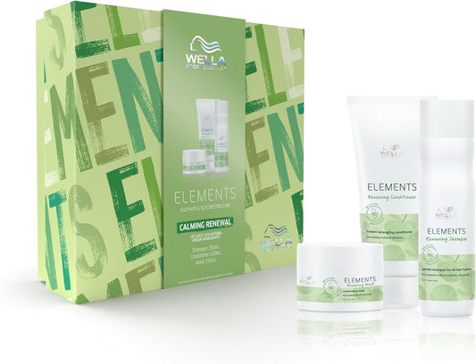 Wella Professional Elements Calming Renewal Silicone Free Trio Set Gift Pack NEW