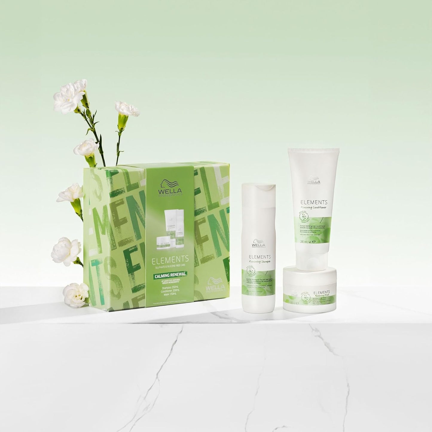 Wella Professional Elements Calming Renewal Silicone Free Trio Set Gift Pack NEW