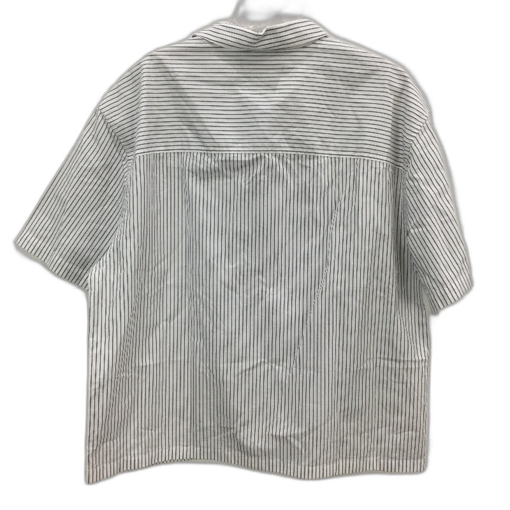 Commons Bordeaux Studio Embroidered Cotton Cream Stripe Mens Size Large NEW