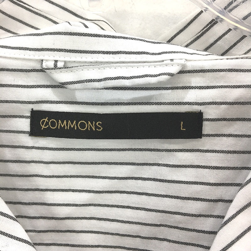 Commons Bordeaux Studio Embroidered Cotton Cream Stripe Mens Size Large NEW