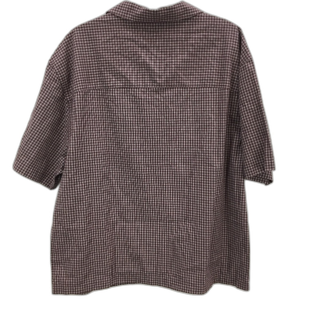Commons Rucker Park NY Embroidered Cotton Rich Grape Check Mens Size Large NEW