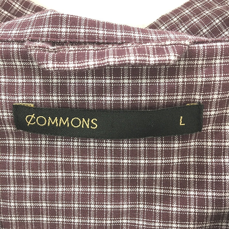 Commons Rucker Park NY Embroidered Cotton Rich Grape Check Mens Size Large NEW