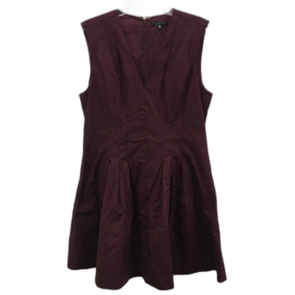 Portmans Lucie Merlot Red Sleeveless Short Mini Dress Ladies Size AU 16 NEW