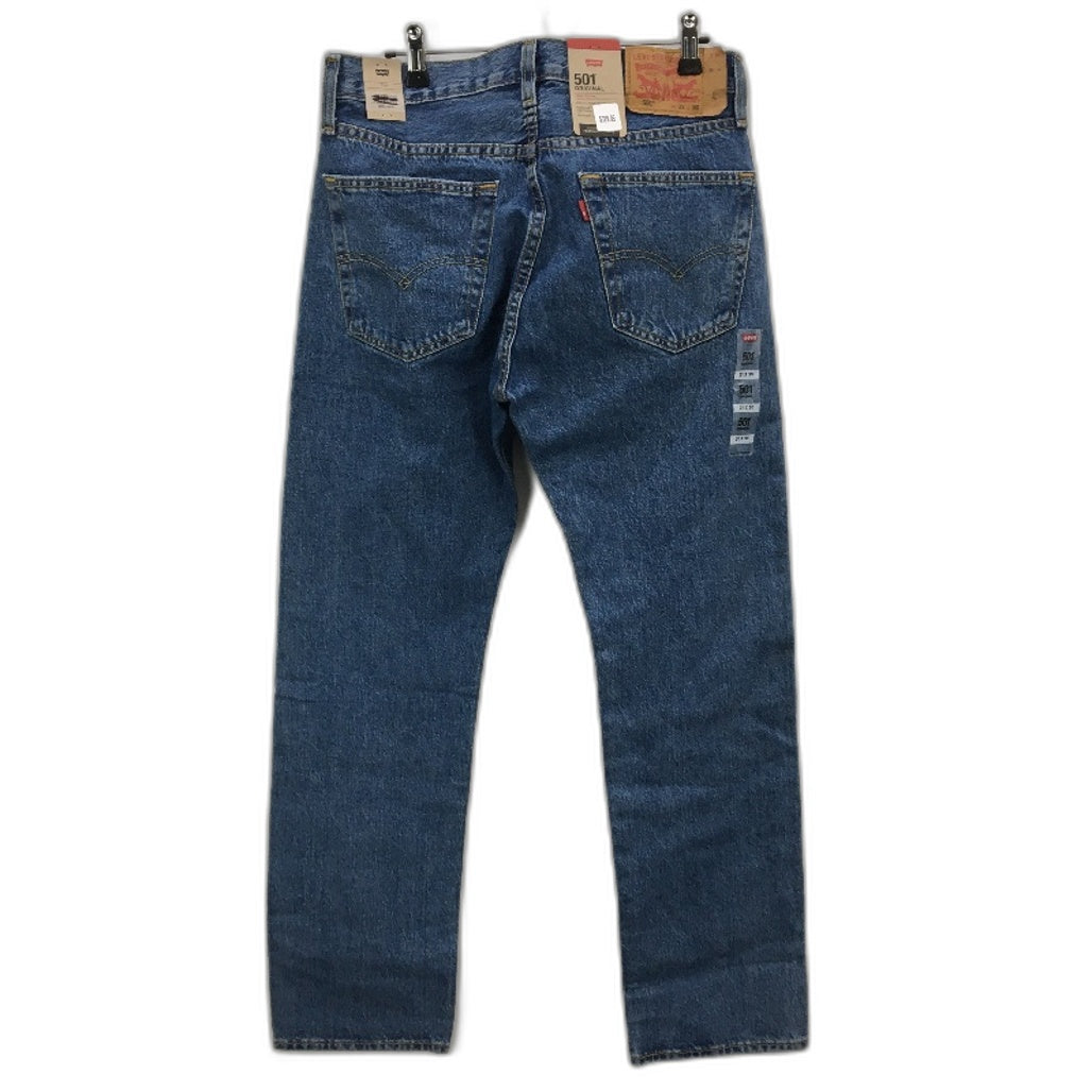 Levi's 501 Original Medium Stonewash Blue Denim Jeans Mens Size W31 L30 NEW