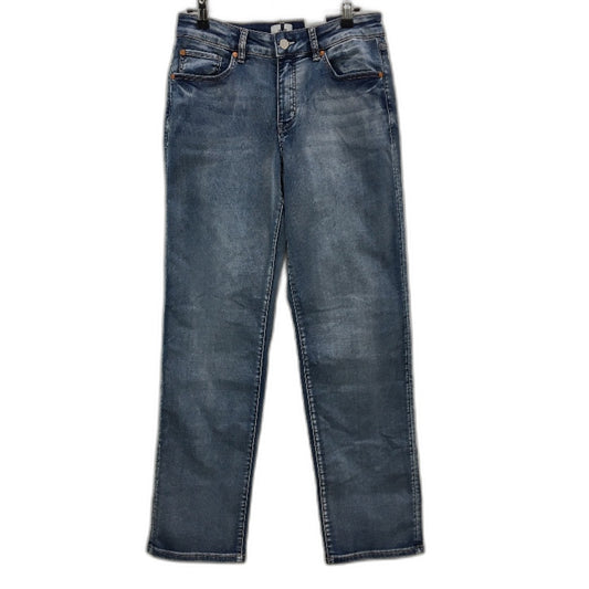 Just Jeans Amaze Knit Straight Mid Rise Denim Blue Jeans Ladies Size AU 10 NEW