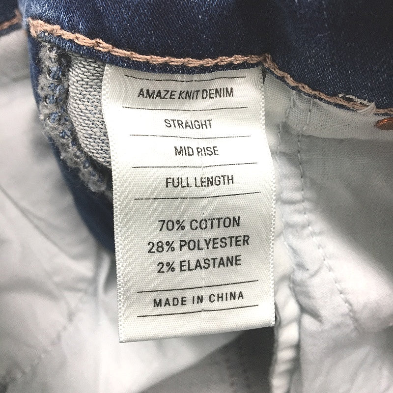 Just Jeans Amaze Knit Straight Mid Rise Denim Blue Jeans Ladies Size AU 10 NEW