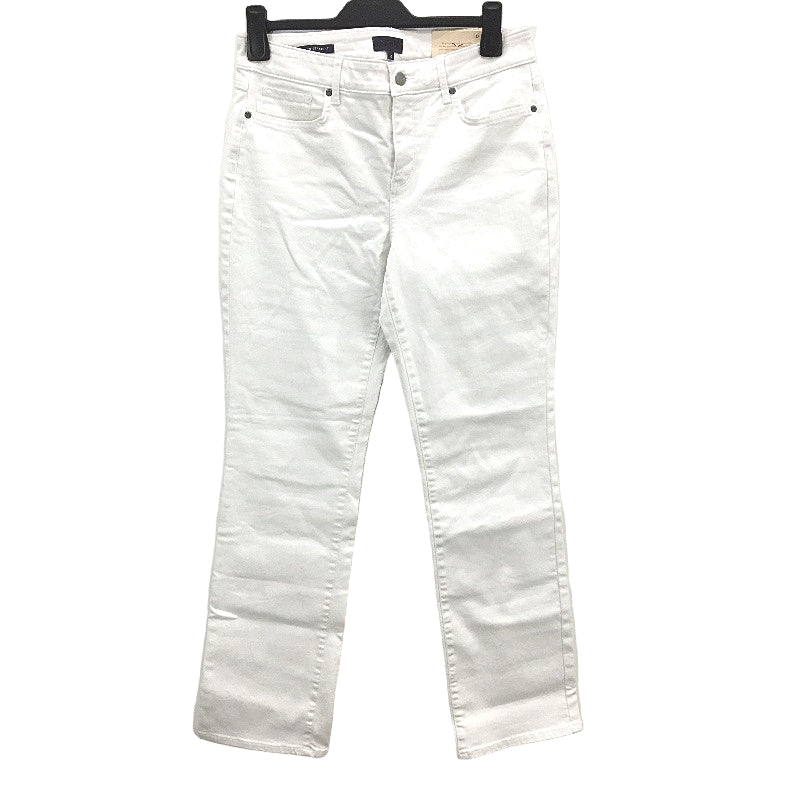 NYDJ Marilyn Straight Mid Rise White Denim Jeans Ladies Size US 10 UK 14 NEW