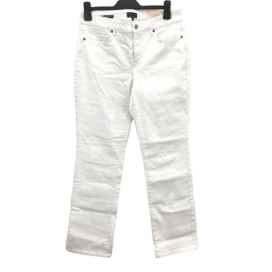 NYDJ Marilyn Straight Mid Rise White Denim Jeans Ladies Size US 10 UK 14 NEW