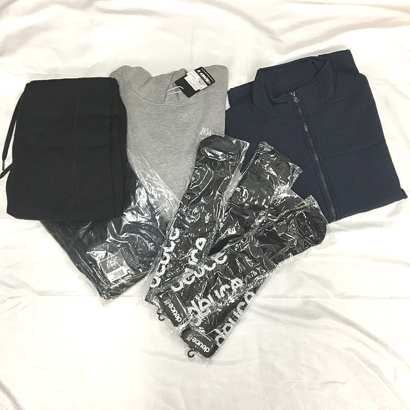 AND1 8pc Navy&Grey&Black Zip Jacket, Hoodie, Trackpants & OS Socks Unisex Small