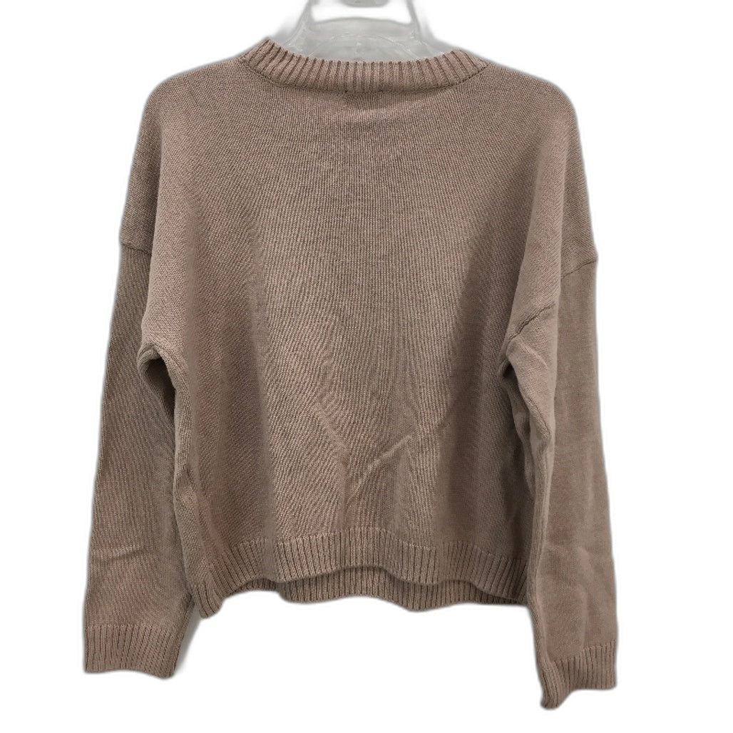 Dotti Novelty Crew Neck Knit Horseshoes Brown Sweater Ladies Size Medium NEW