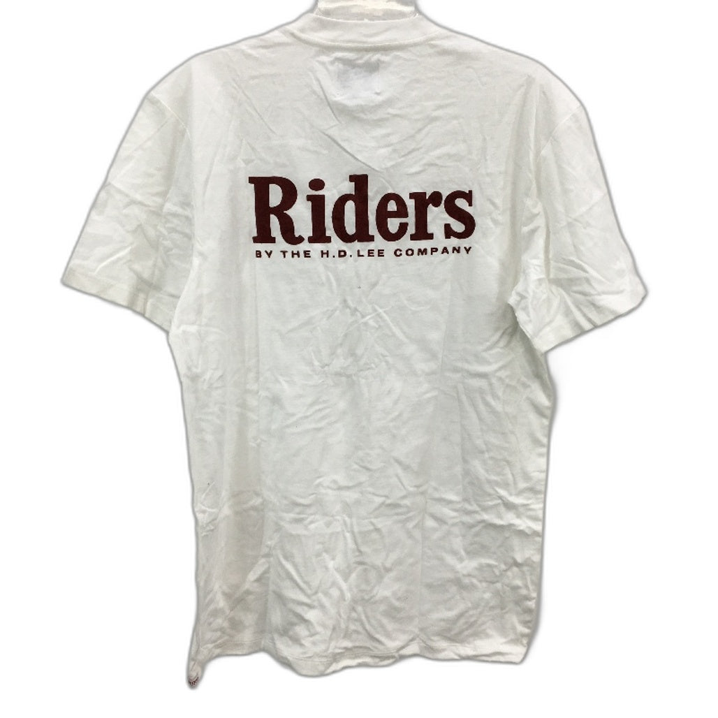 Riders by LEE Cotton Trademark Logo White Tee Shirt Mens Size Medium NEW