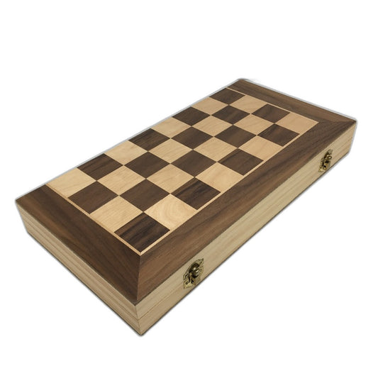 Wooden Chess Folding Board Wooden Grid Double Queen Type NEW