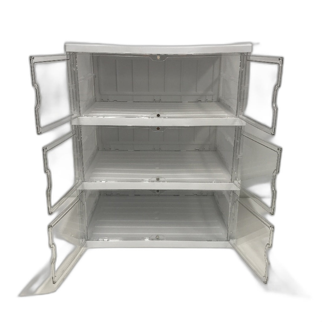 3 Tier Clear Shoe Storage Box with Stackable Drawers Shoe Organiser NEW