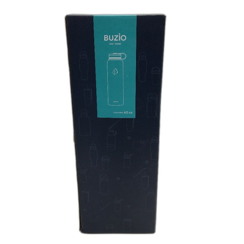 BUZIO Duet Series 40oz Lead Free Stainless Steel Water Bottle Black NEW