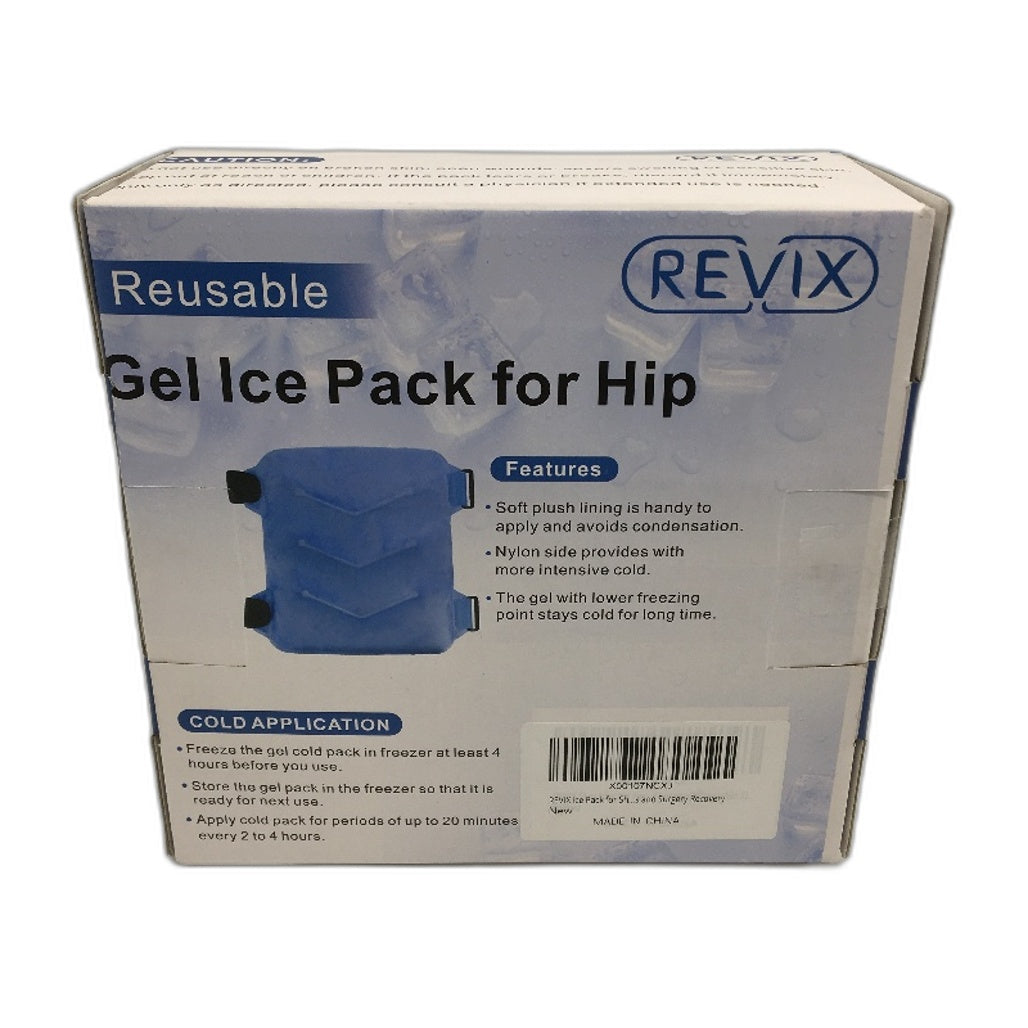 Revix REX118 Reusable Flexible Blue Gel Ice Pack for Hip Plush Lining NEW