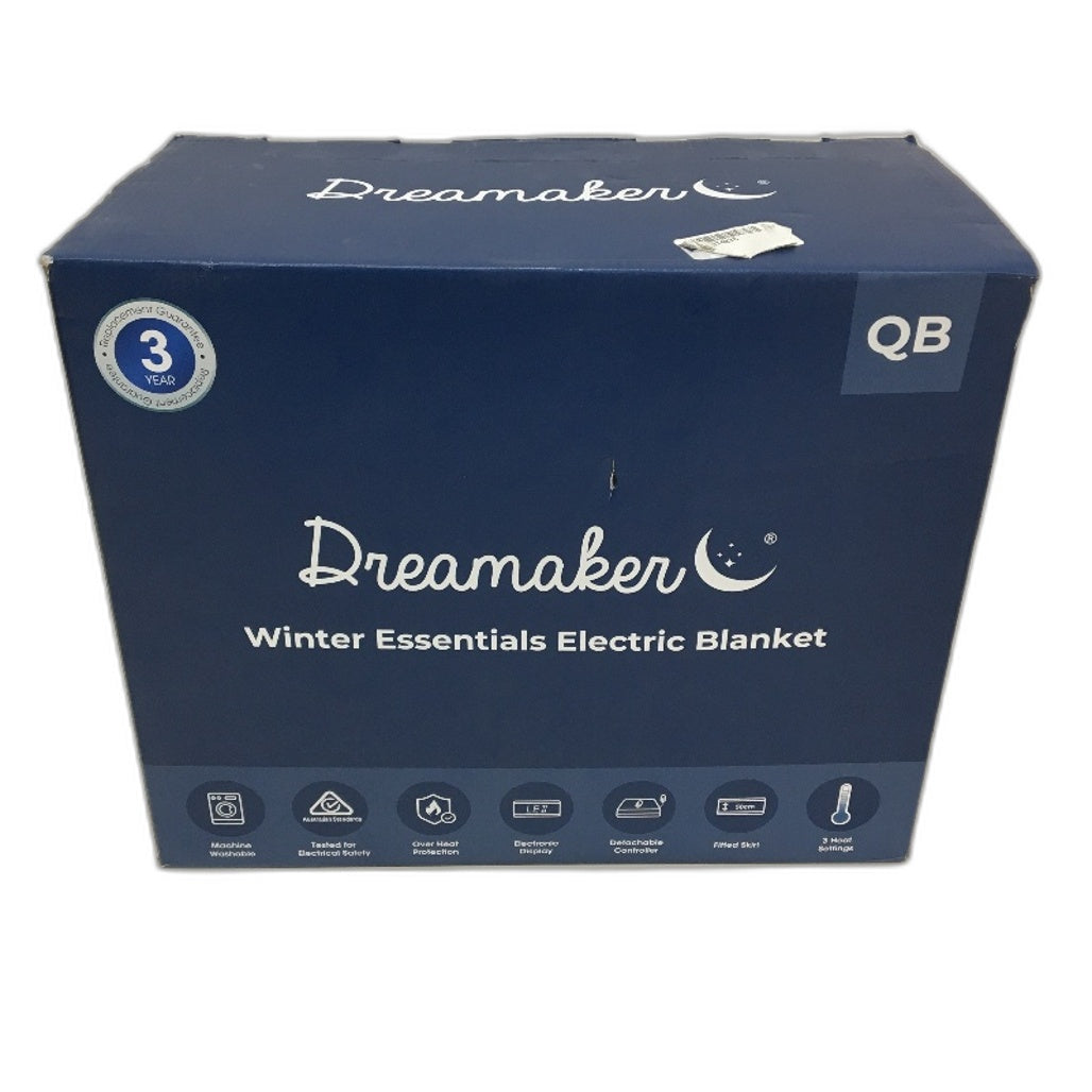 Dreamaker Winter Essentials Electric Blanket Queen 3 Heat Settings NEW
