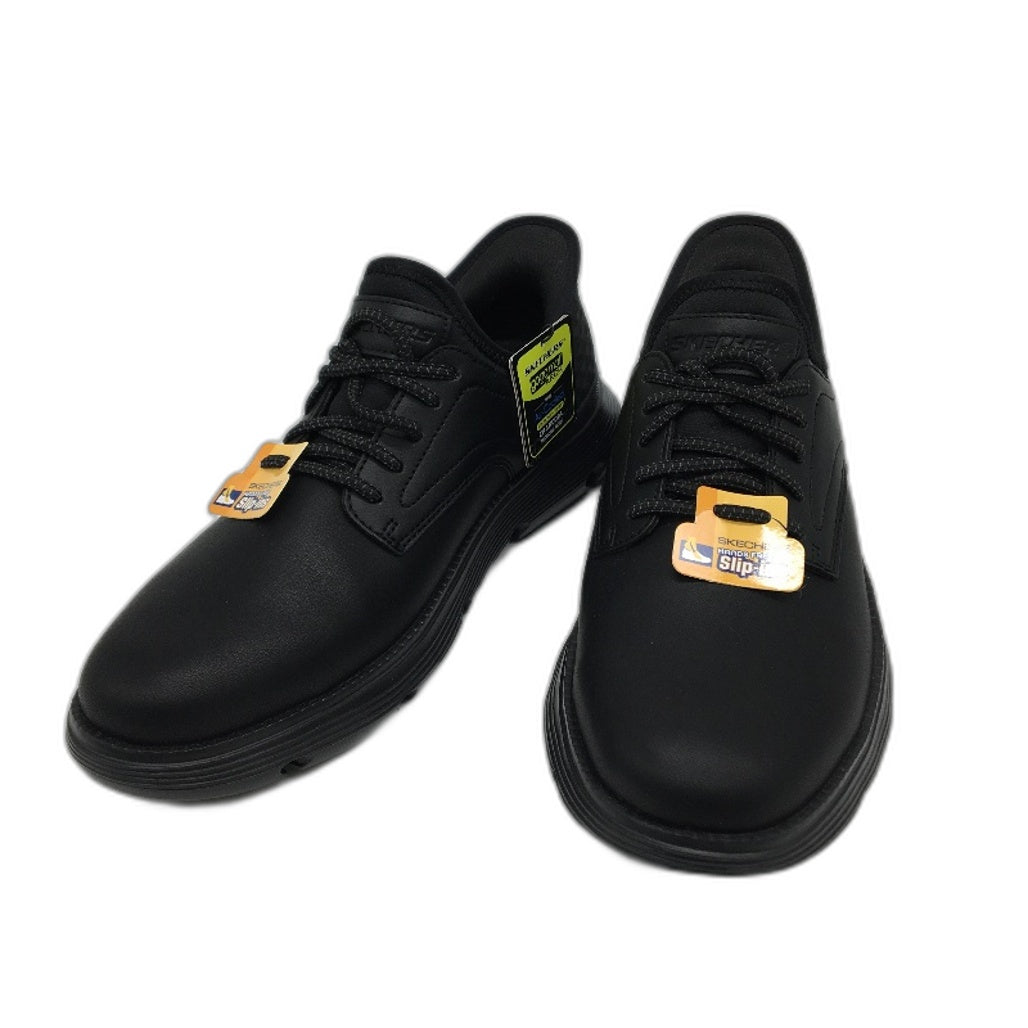 Skechers Air Cooled Memory Foam Black Slip In Gervin Shoes Mens