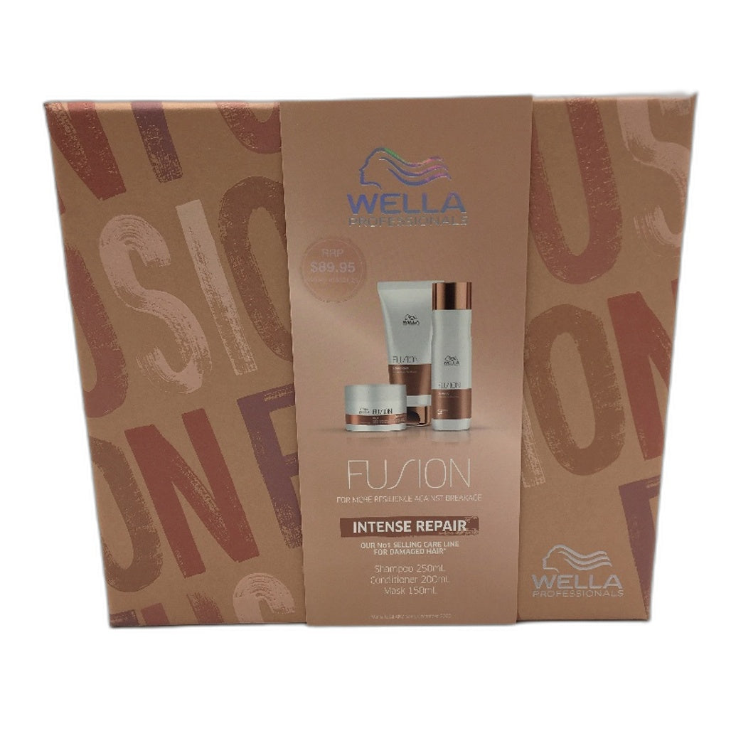 Wella Professional Fusion Intense Repair Hair Recovery Trio Set Gift Pack NEW
