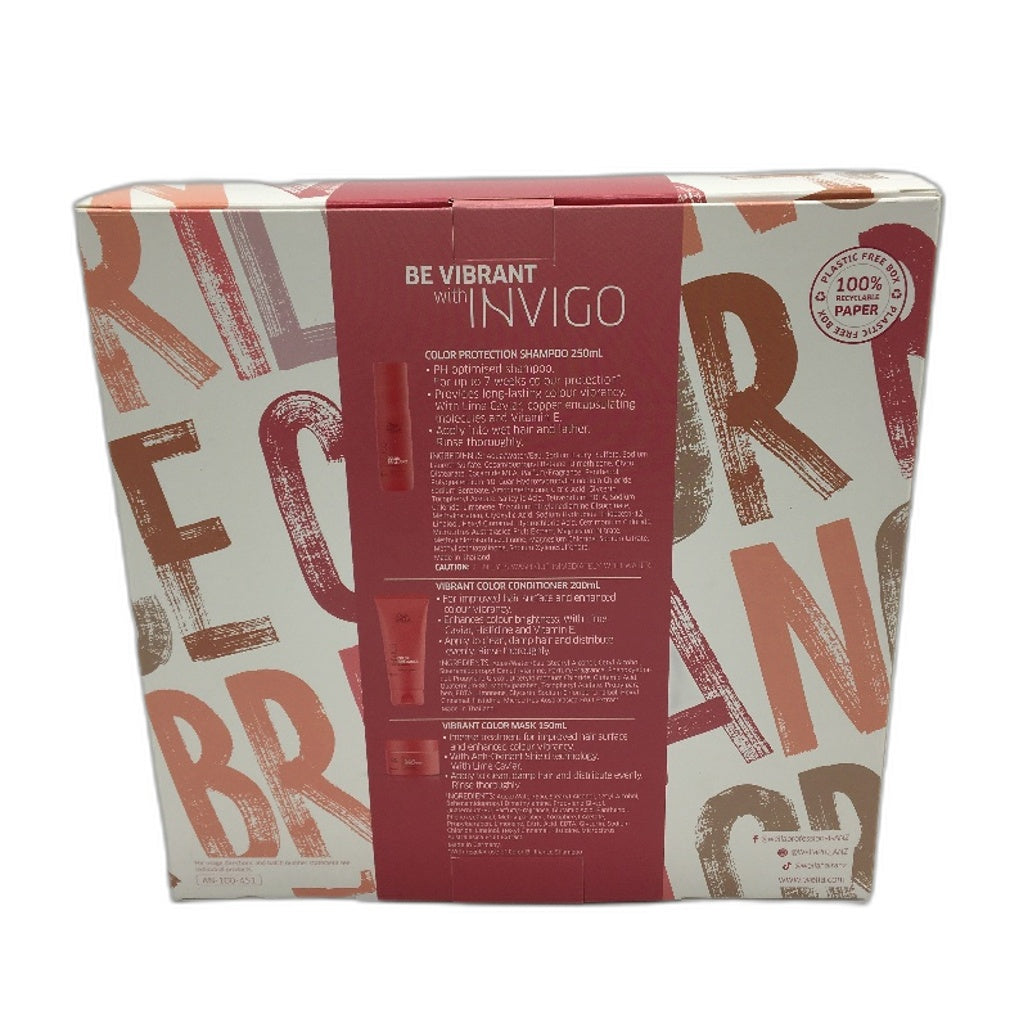 Wella Professional Be Vibrant Invigo Colour Brilliance Trio Set Gift Pack NEW