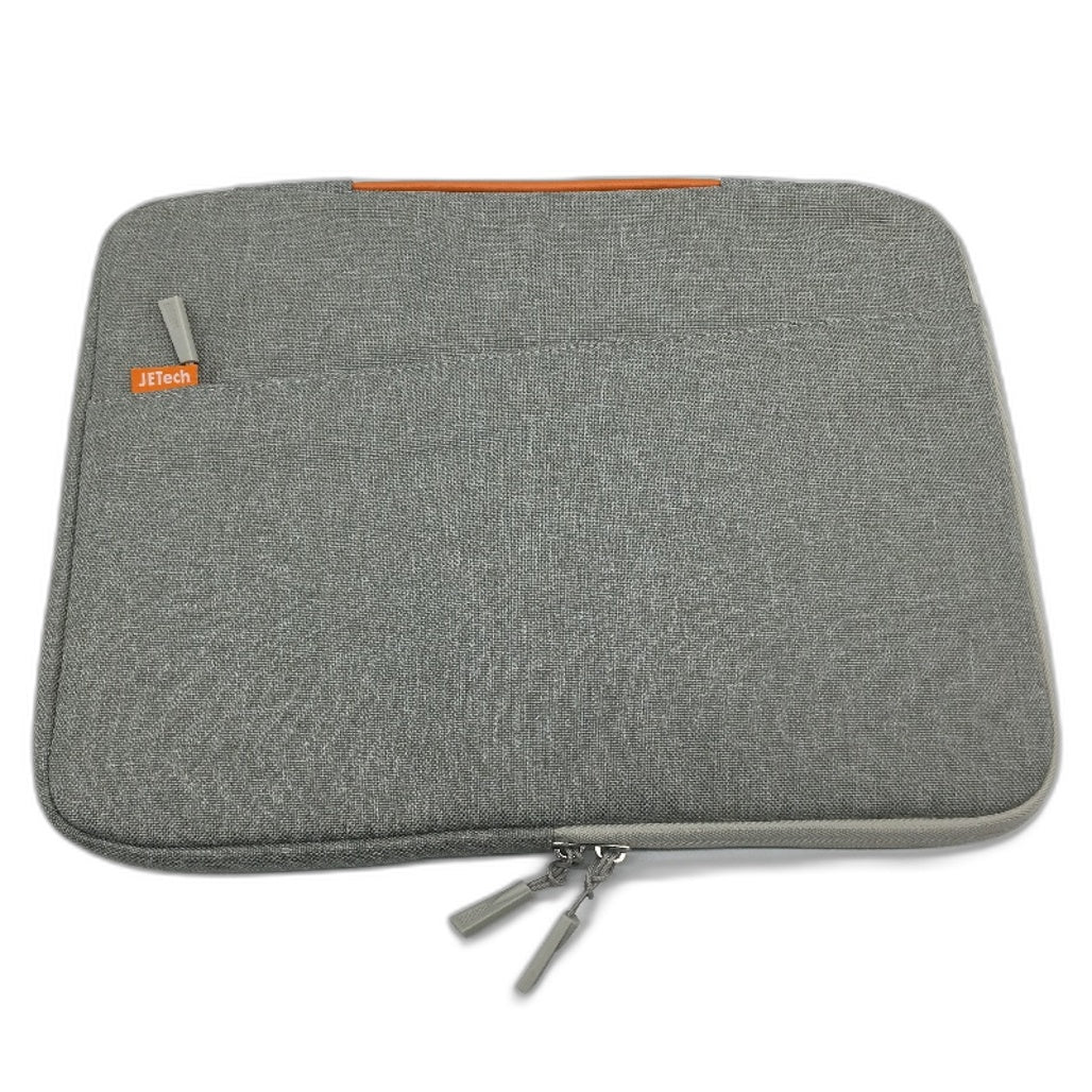 JETech Grey Laptop Sleeve Macbook Pro Waterproof Pocket & Inner Foam Cushion NEW