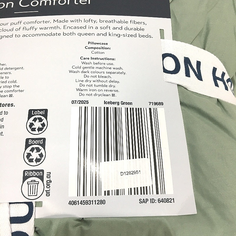 Kirkton House Green Cotton Coverlet Set Queen/King Size Inc 2 Pilowcases NEW