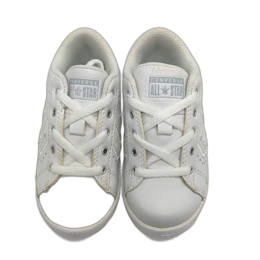 Converse Infants EV Pro II Ox White Leather Sneaker Shoe Size US 6 EUR 22 NEW