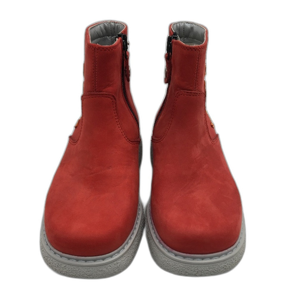 Jolie Amie Red Nubuck Marie Anne Suede Leather Girls Boots Size US 11 EUR 28 NEW