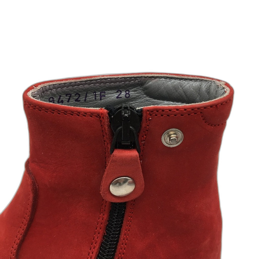 Jolie Amie Red Nubuck Marie Anne Suede Leather Girls Boots Size US 11 EUR 28 NEW