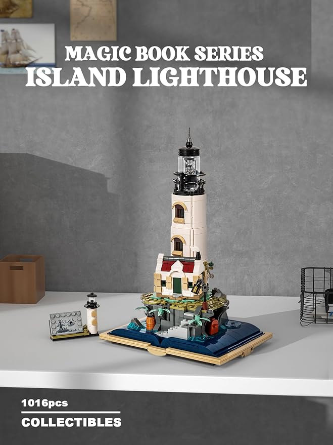 1016pcs Island Lighthouse Magic Book Building Block Set for Ages 6 Plus NEW
