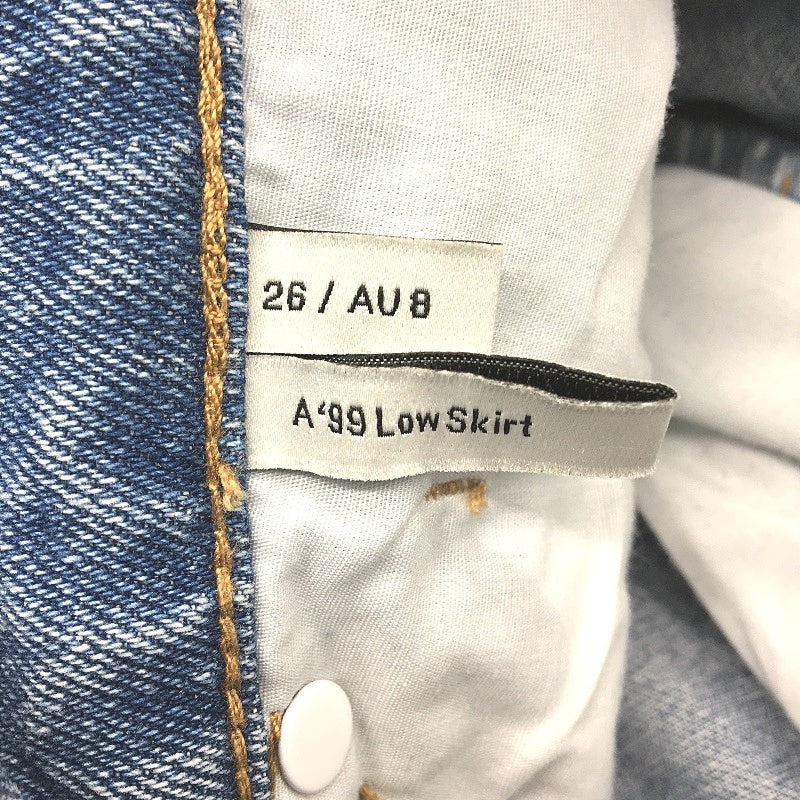 Abrand Jeans A 99 Low Rise Denim Pale Blue Maxi Skirt Ladies Size AU 8 NEW