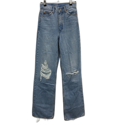 DR DENIM Echo Ripped Knee Empress Sky Blue Jeans Ladies Size AU 6 / 24 32 NEW