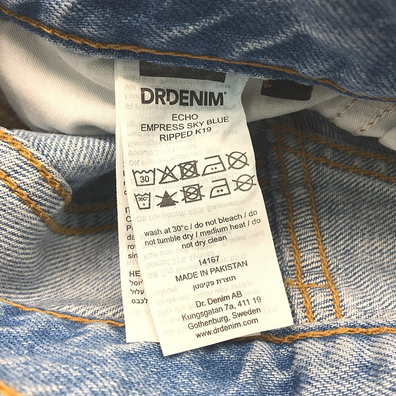 DR DENIM Echo Ripped Knee Empress Sky Blue Jeans Ladies Size AU 6 / 24 32 NEW