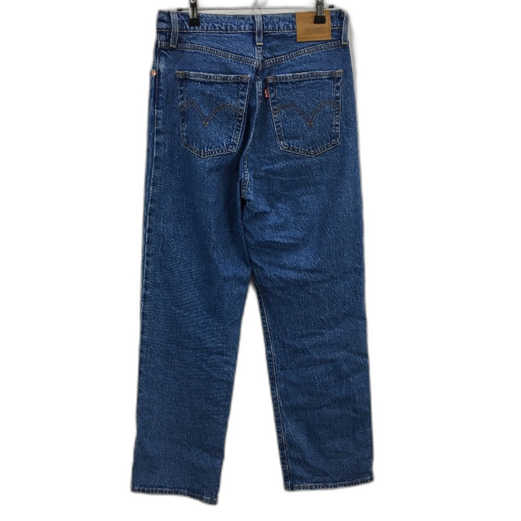 Levi's Ribcage Straight Ankle High Rise Blue Jeans Ladies Size W28 L29 NEW