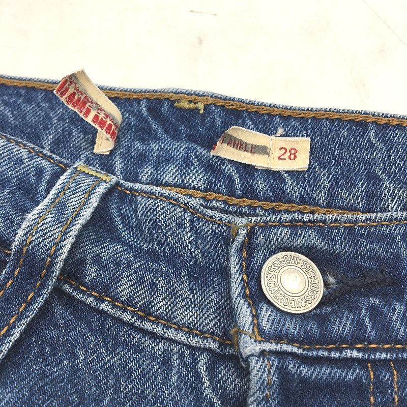 Levi's Ribcage Straight Ankle High Rise Blue Jeans Ladies Size W28 L29 NEW