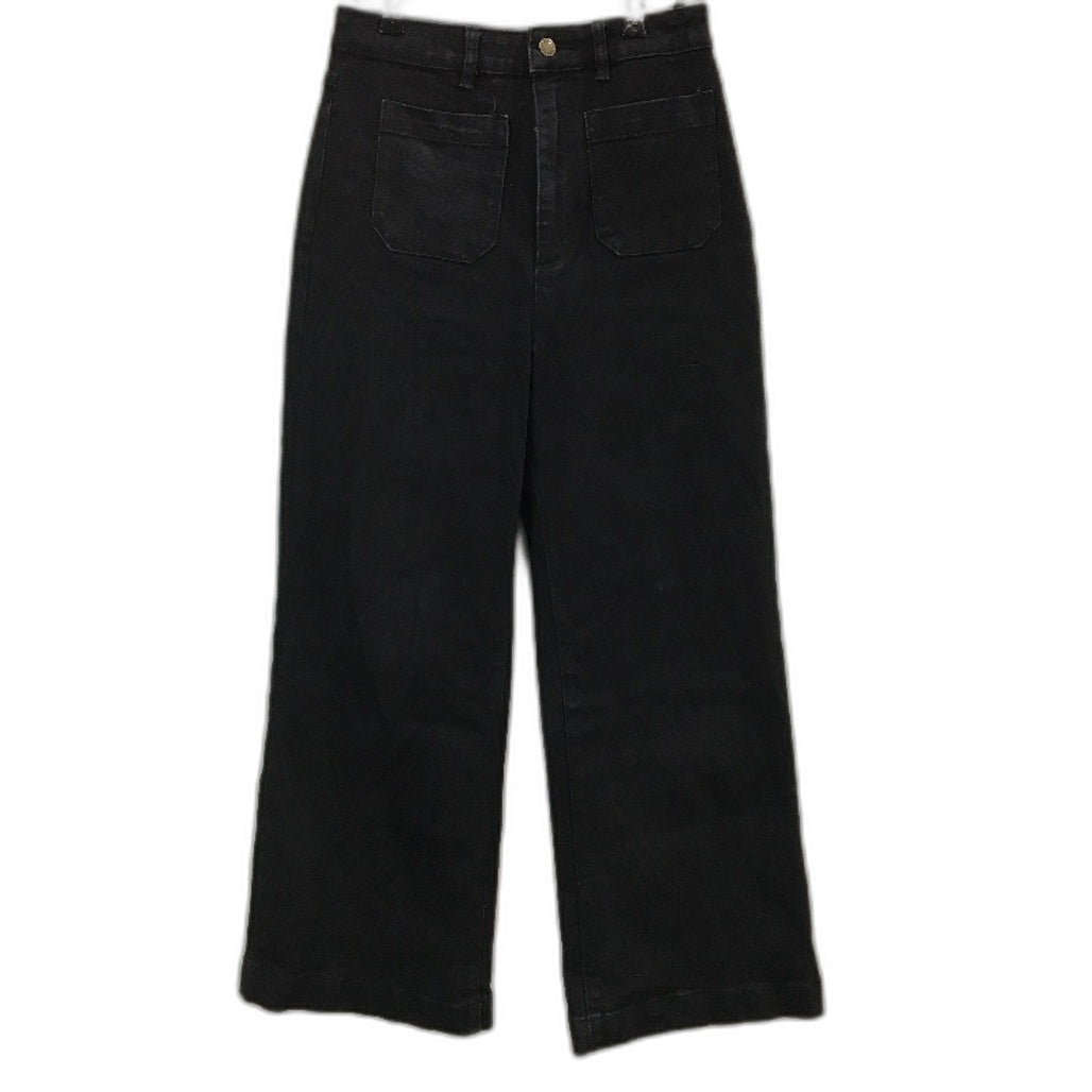 Rollas Sailor Black High Rise Wide Leg Denim Jean Ladies Size 28 / AU 10 NEW
