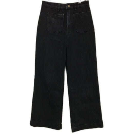 Rollas Sailor Black High Rise Wide Leg Denim Jean Ladies Size 28 / AU 10 NEW
