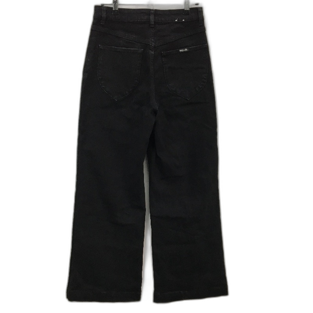 Rollas Sailor Black High Rise Wide Leg Denim Jean Ladies Size 28 / AU 10 NEW