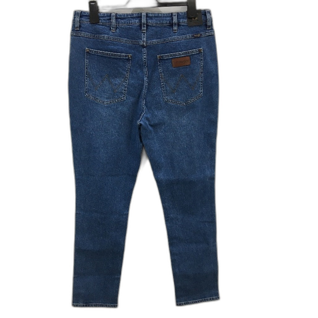 Wrangler Sid Slim Tapered Leg Low Rise Indigo Blue Jeans Mens Size 36 NEW