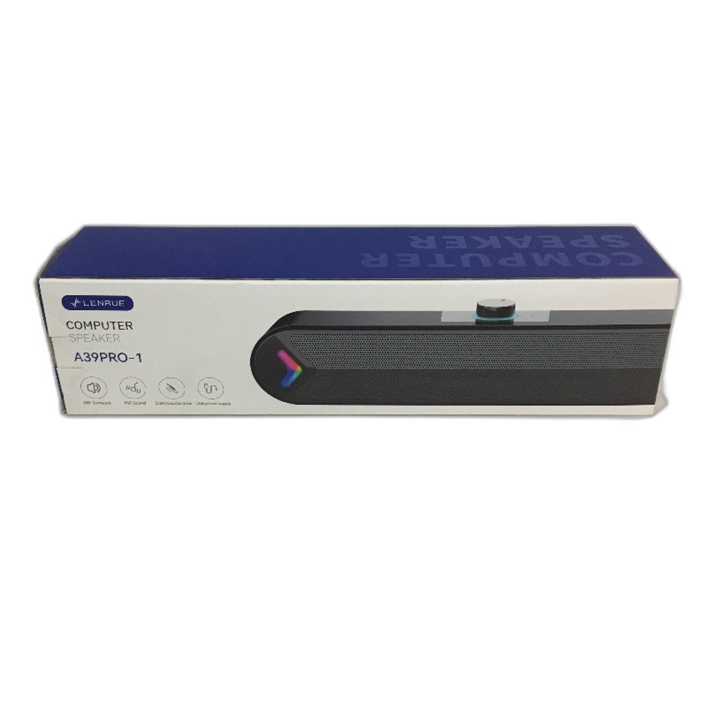 Lenrue A39PRO-1 360 Surround Sound Ambient RGB Portable Computer Speaker NEW