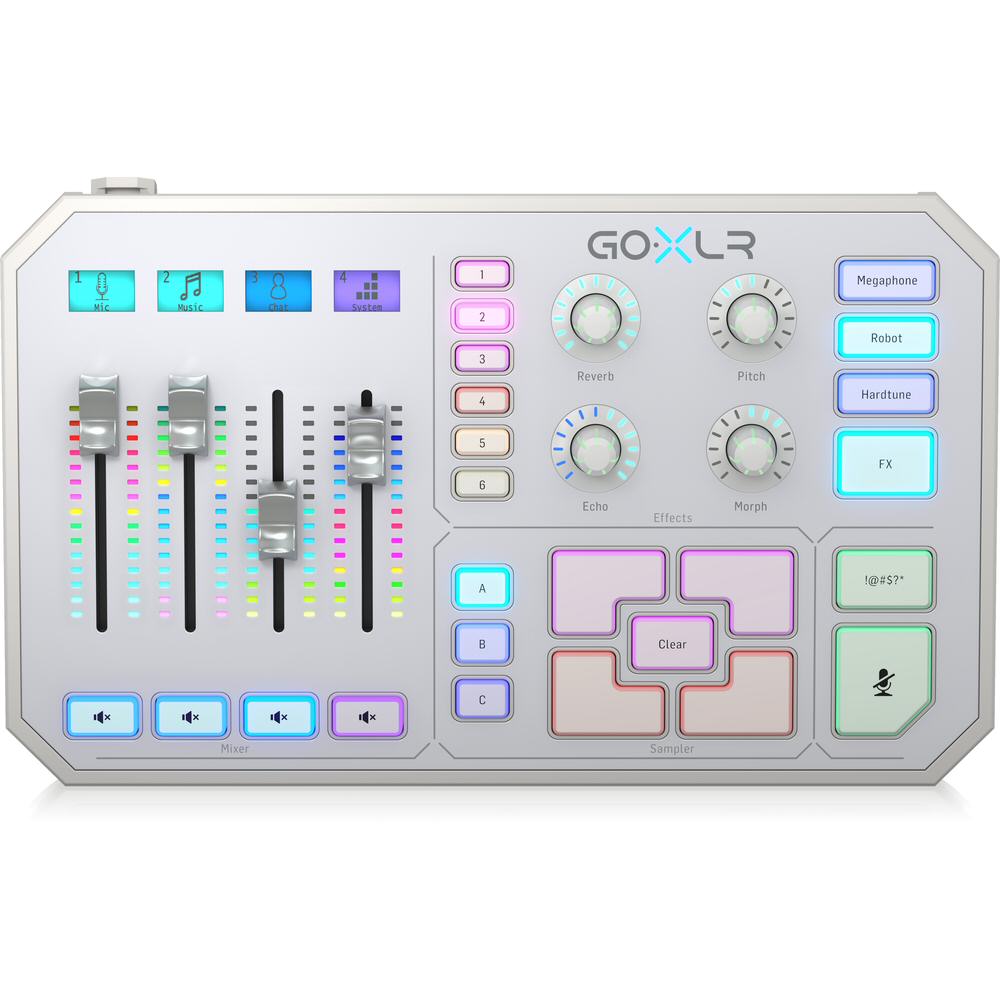 TC Helicon GoXLR Online Broadcaster Platform 4 Channel Mixer White DEMO