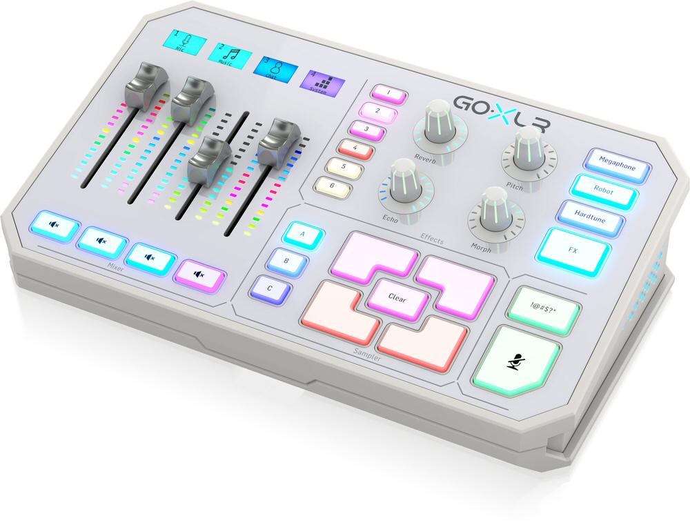 TC Helicon GoXLR Online Broadcaster Platform 4 Channel Mixer White DEMO